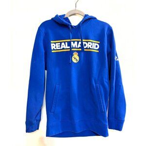 Men's Real Madrid Adidas Blue Hoodie Size Medium